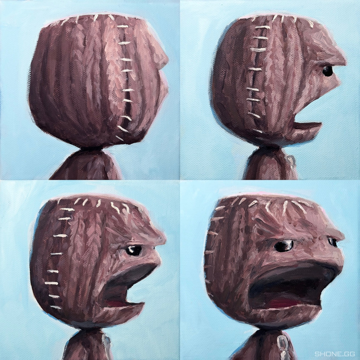 Disgusted Sackboy - Original Painting (s)