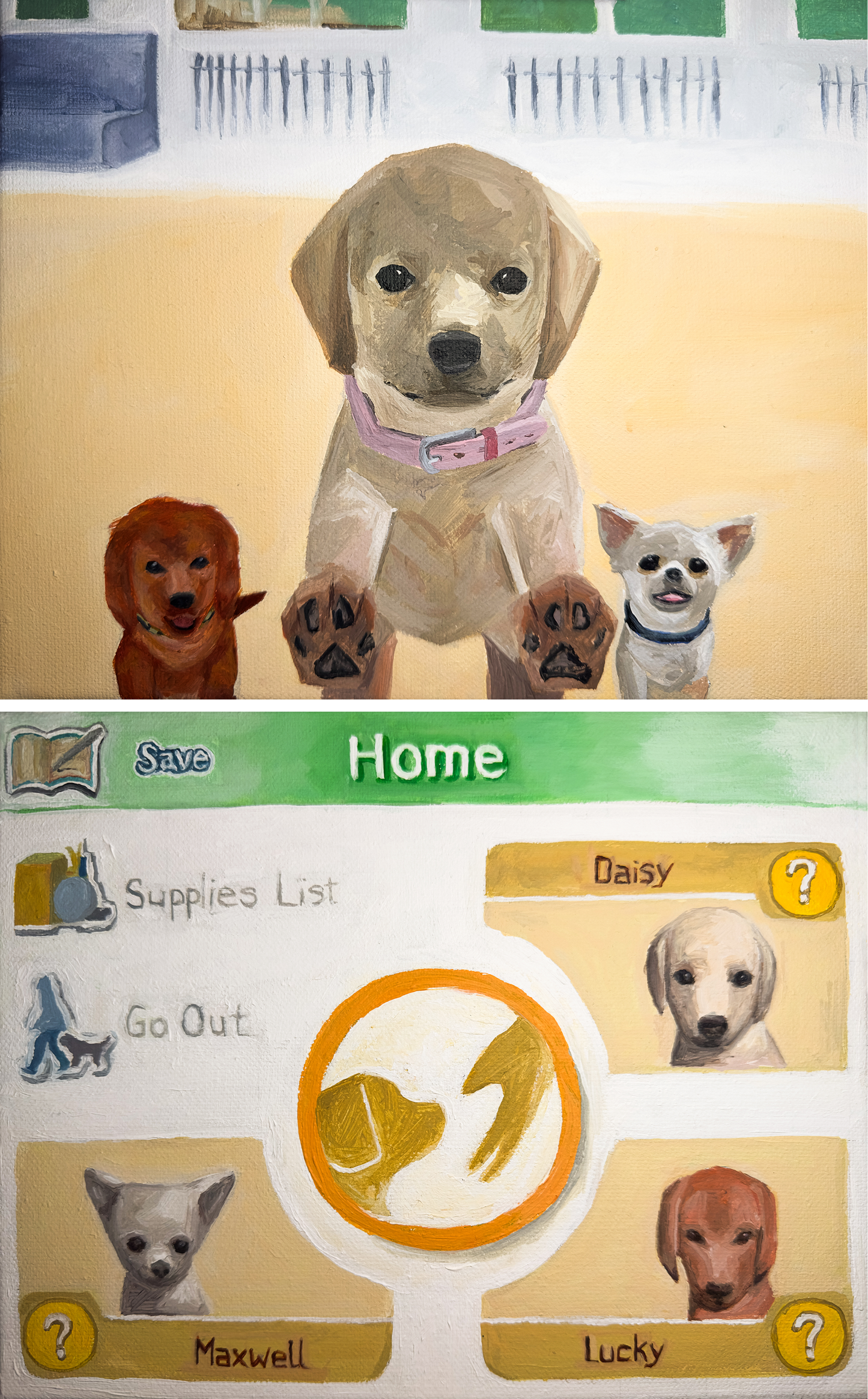 Nintendogs - Original Painting (s)
