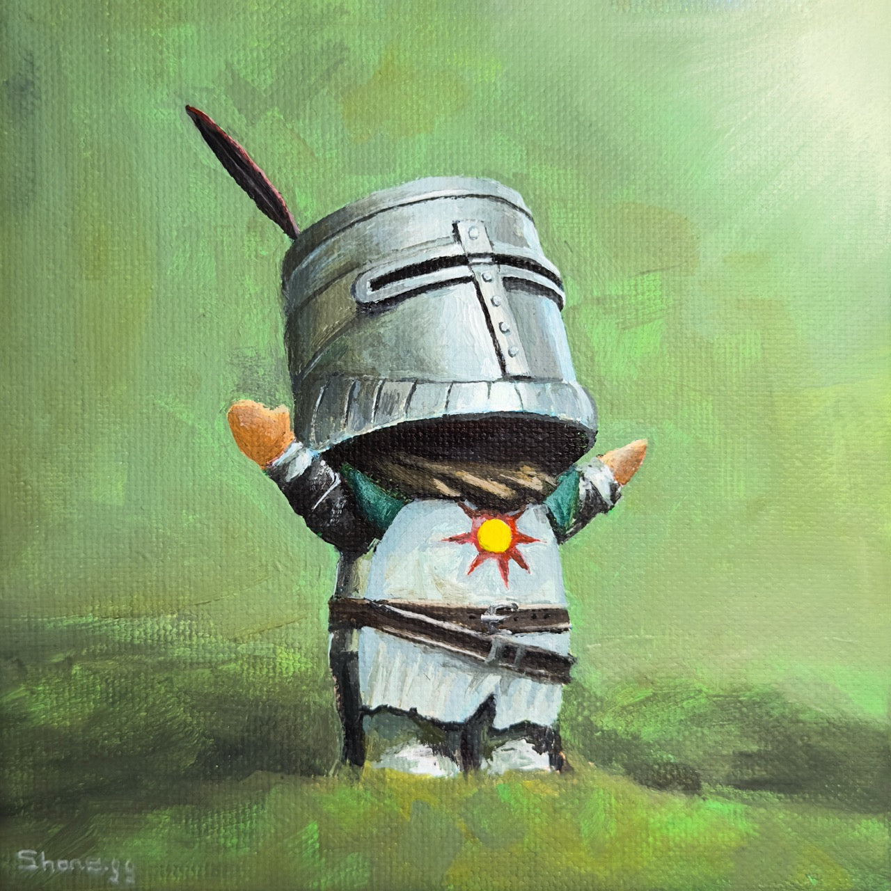 Praise the Sun (Dark Souls) - Original Painting