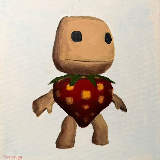 Strawberry Sackboy (lbp) - Original Painting