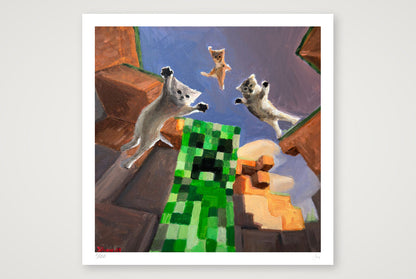 Cat Attack — 30×30cm, 12×12" Print only