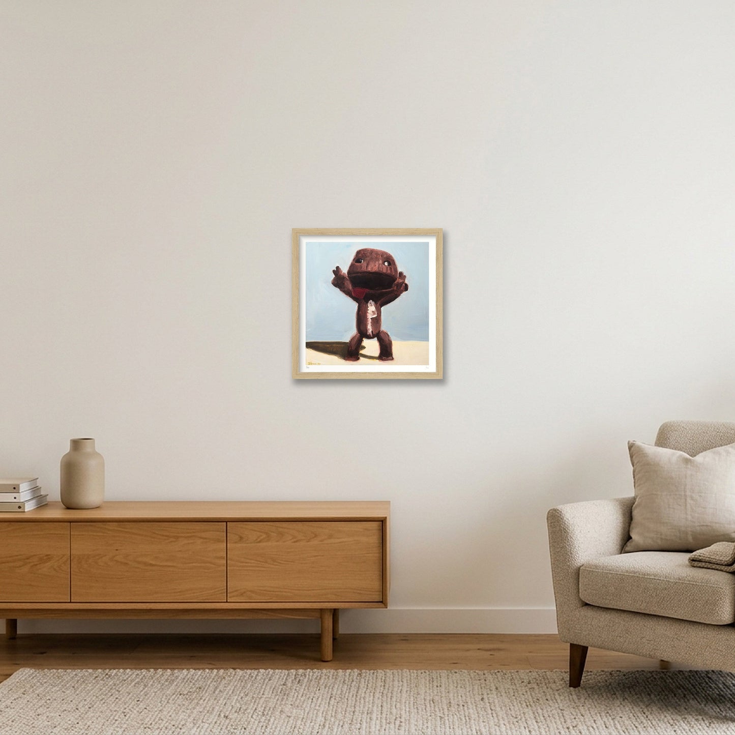 Sackboy — 30×30cm, 12×12" Oak Frame