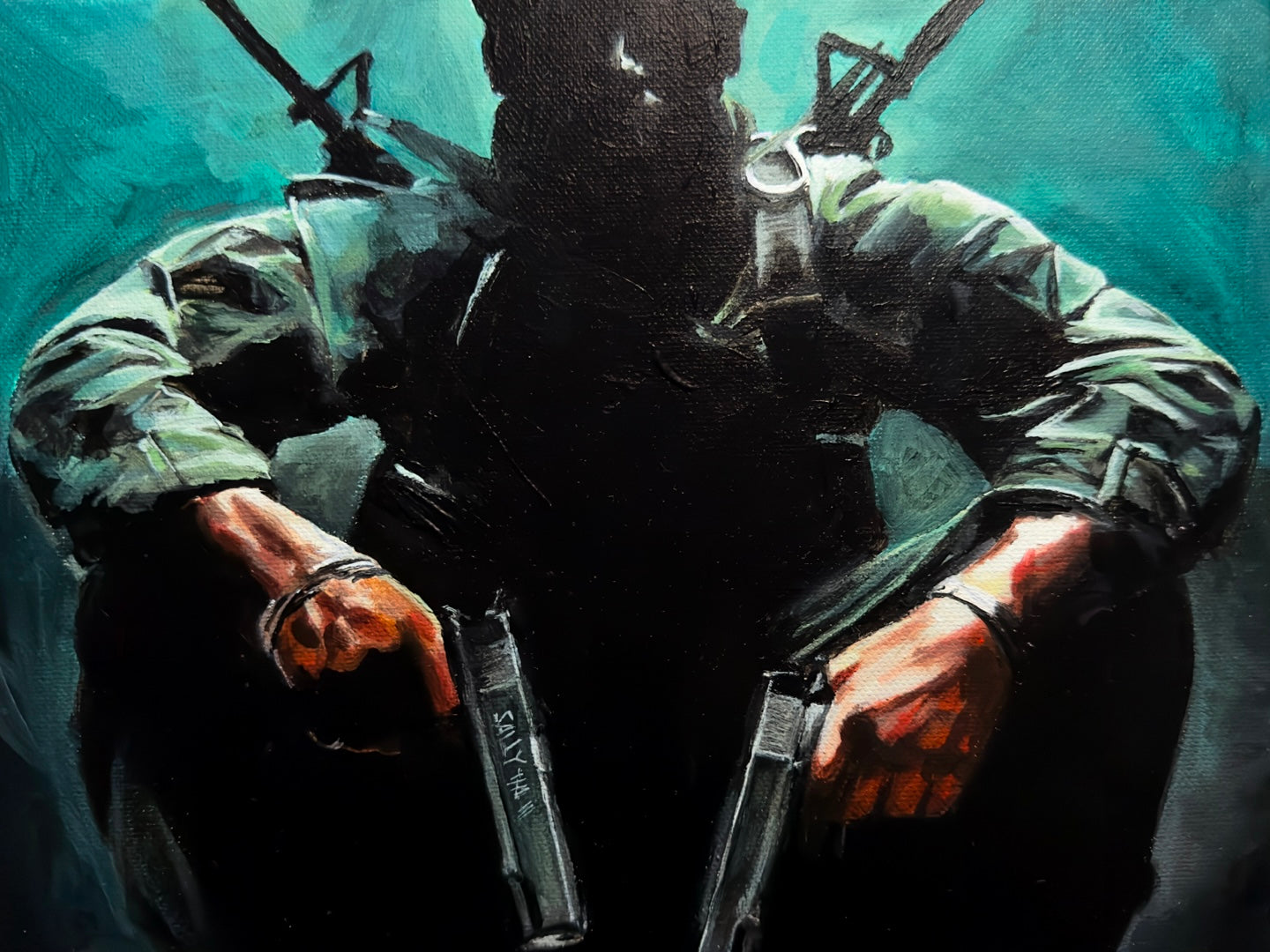 Black Ops Pose - Original Painting
