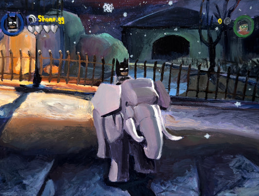 Batman at the Zoo - Original Painting