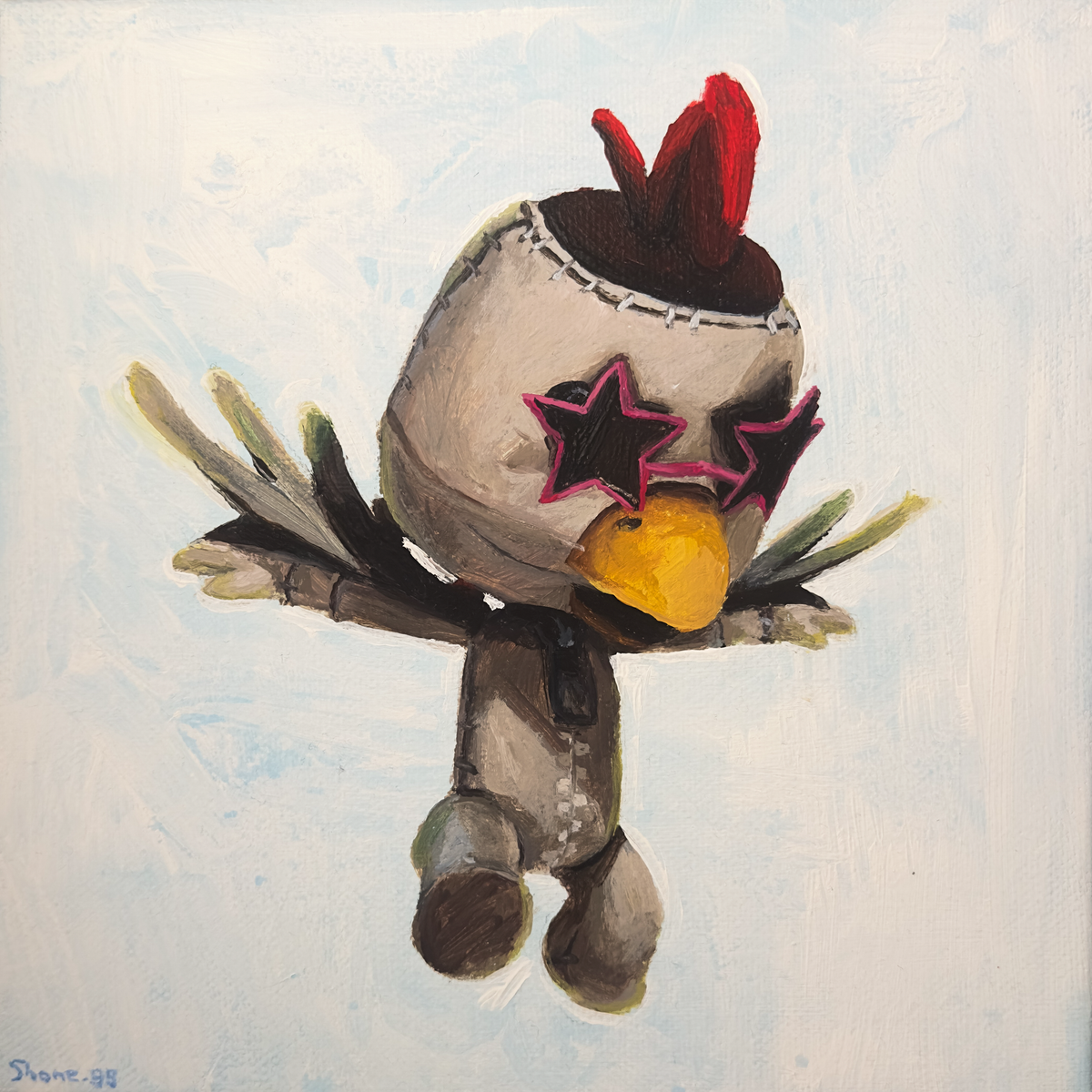 Chicken Sackboy (lbp) - Original Painting
