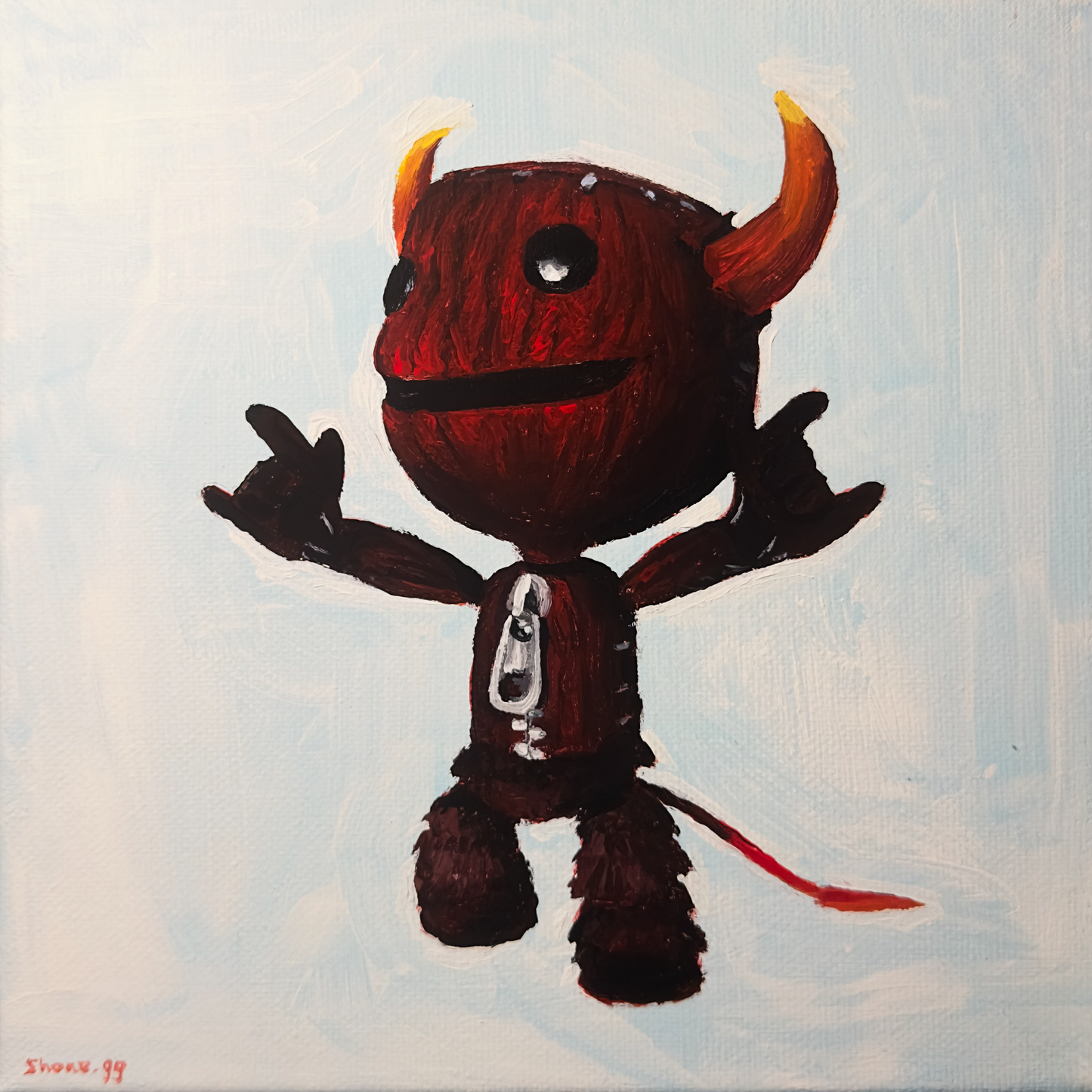 Devil Sackboy (lbp) - Original Painting