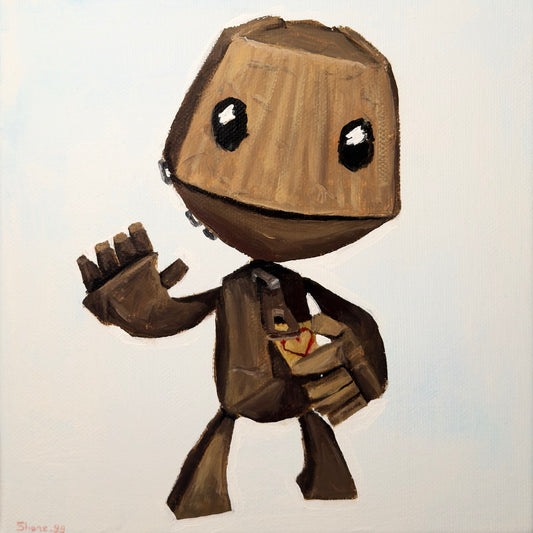 Carboard Sackboy (lbp) - Original Painting