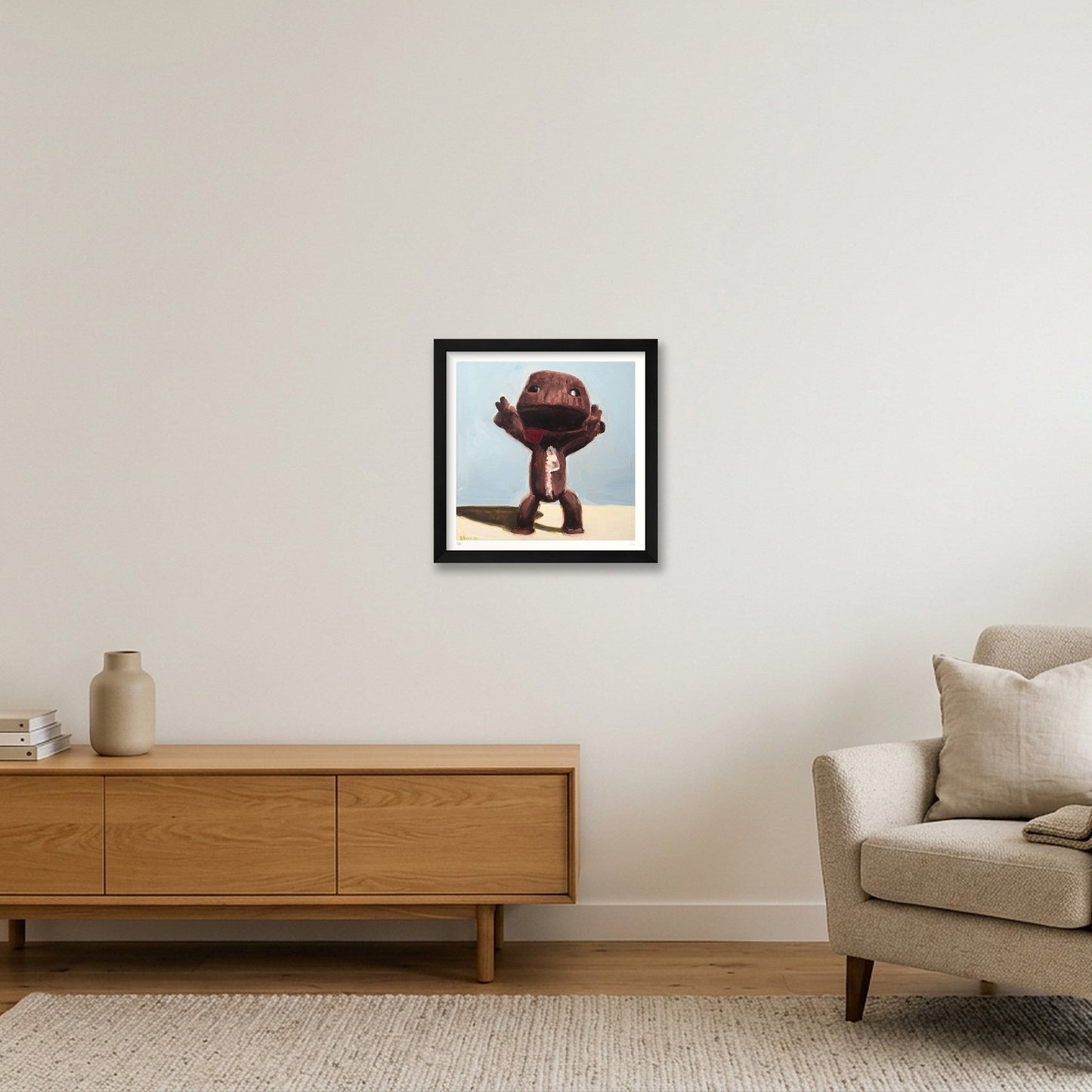 Sackboy — 30×30cm, 12×12" Black Frame