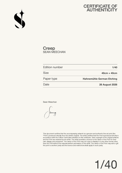 Creep — Certificate of Authenticity