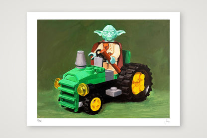 Yoda Tractor — 40×30cm, 16×12" Print only