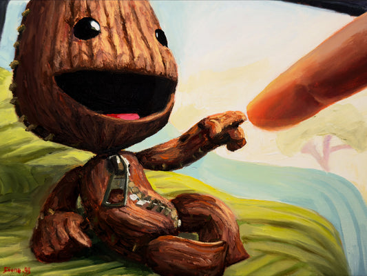 The Creation of Sackboy - Original Painting