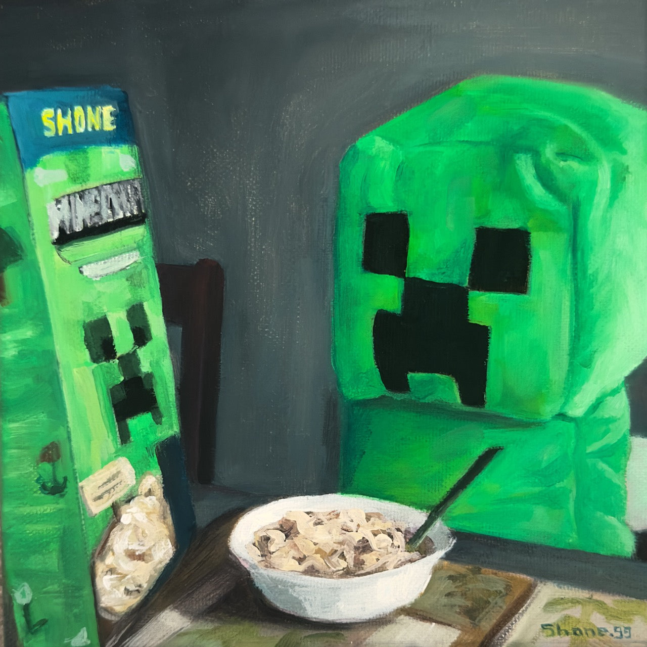 Self-Reflection (Minecraft) - Original Painting
