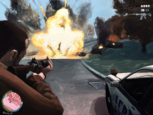 3 Star Boom (GTA IV) - Original Painting