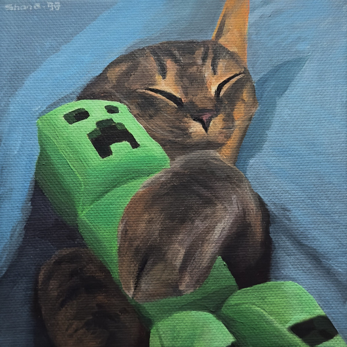 Creeper Cat - Original Painting