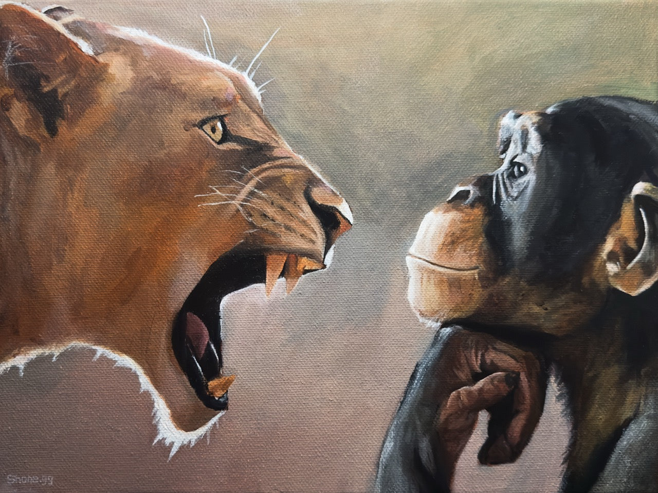 Rage Bait Monkey - Original Painting